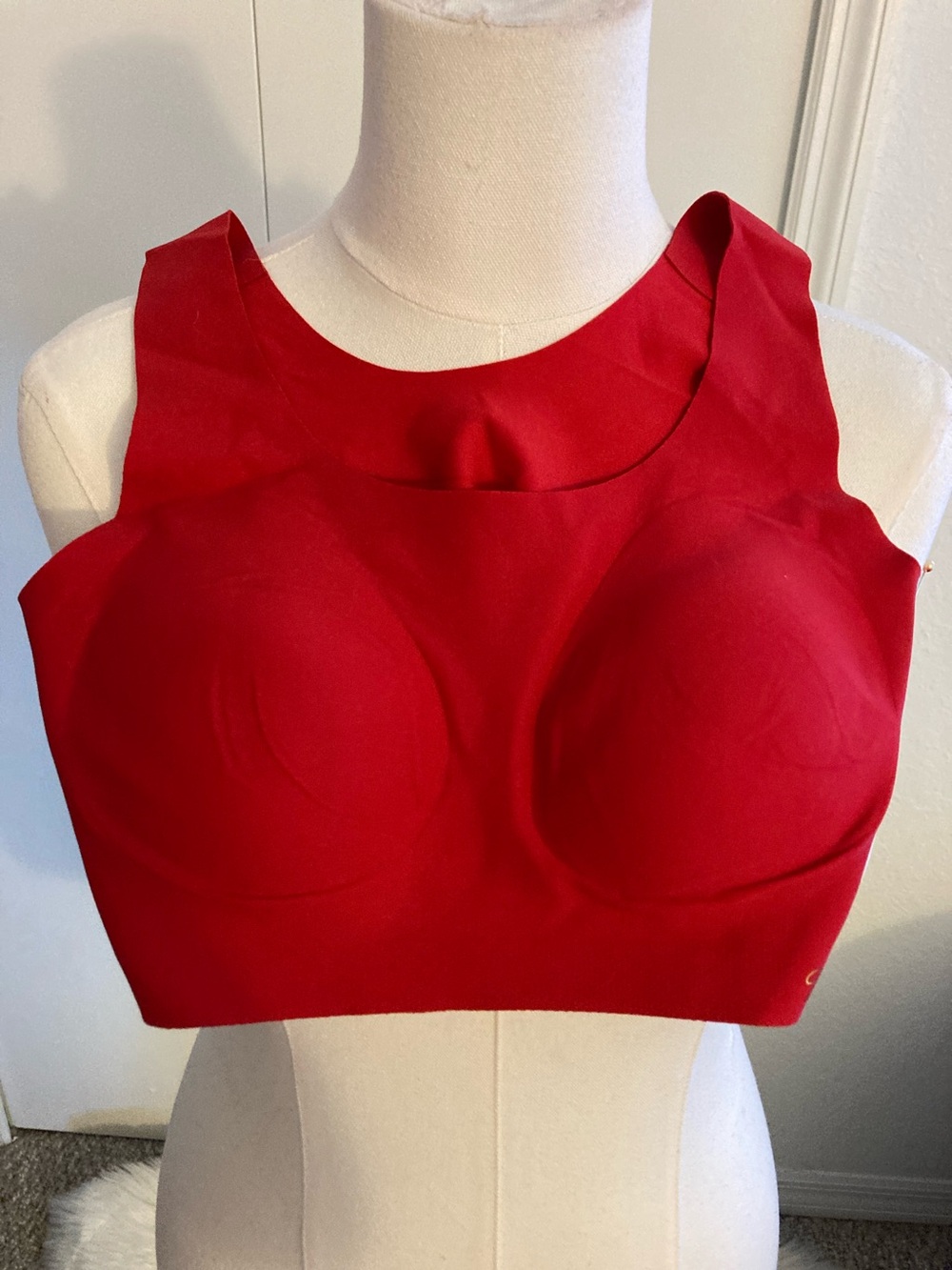 Victoria's Secret Red Padded Crop Sports Bra